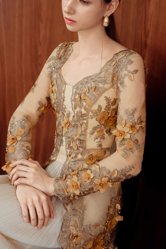 Aurielle Kebaya Top (Gold)