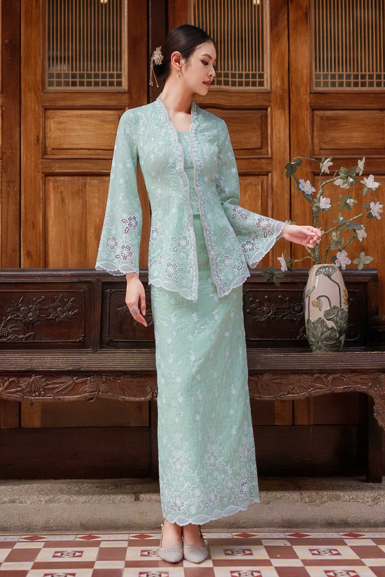 Sofea Kebaya Set (Mint Green)