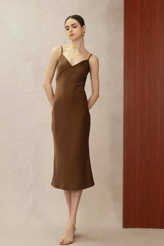 Seren Silk Shirtdress (Mocha)