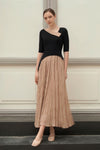 Ellear Dress (Black+Brown)