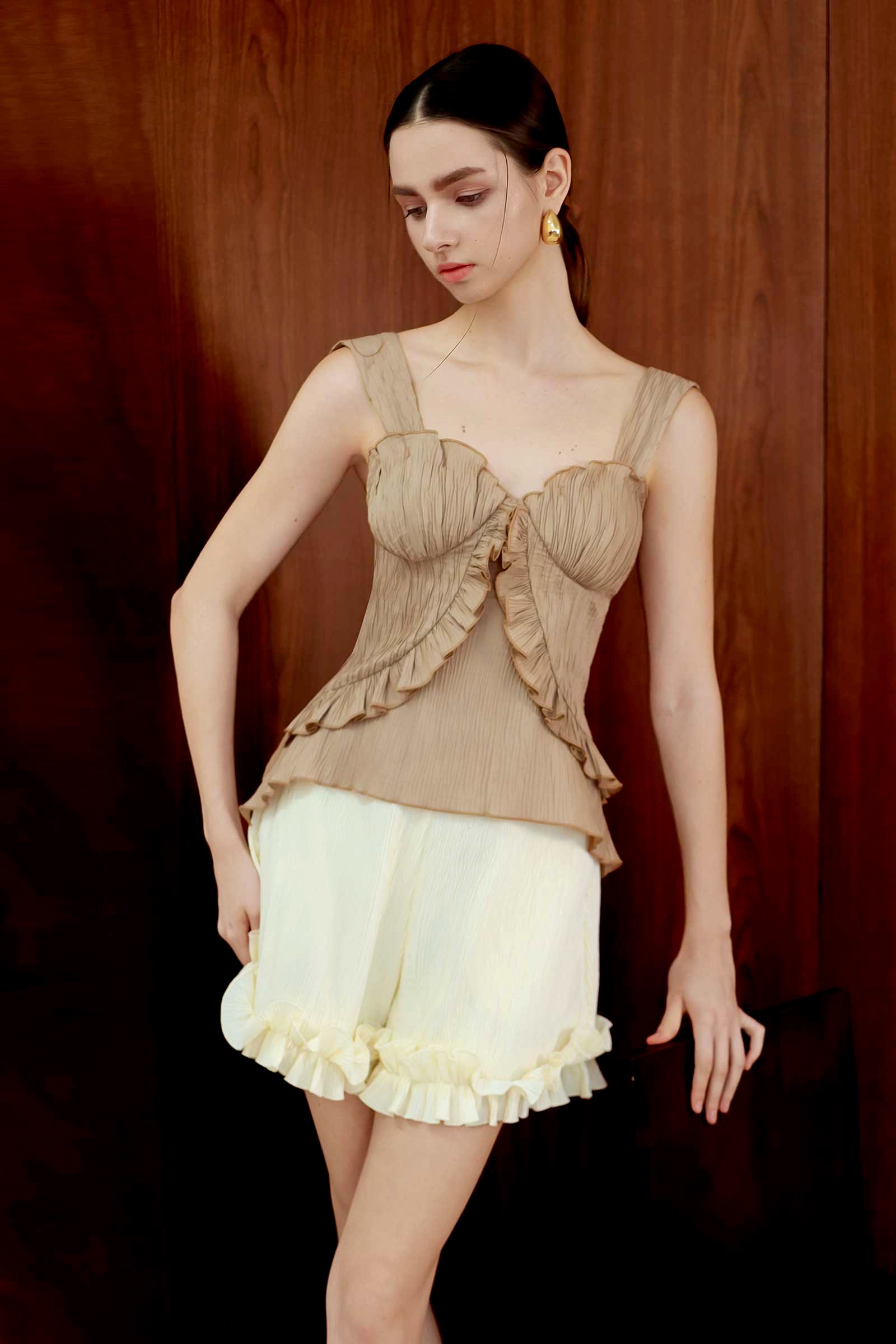 Devrin Padded Top (Mocha)