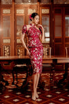Camelia Qipao (Maroon)