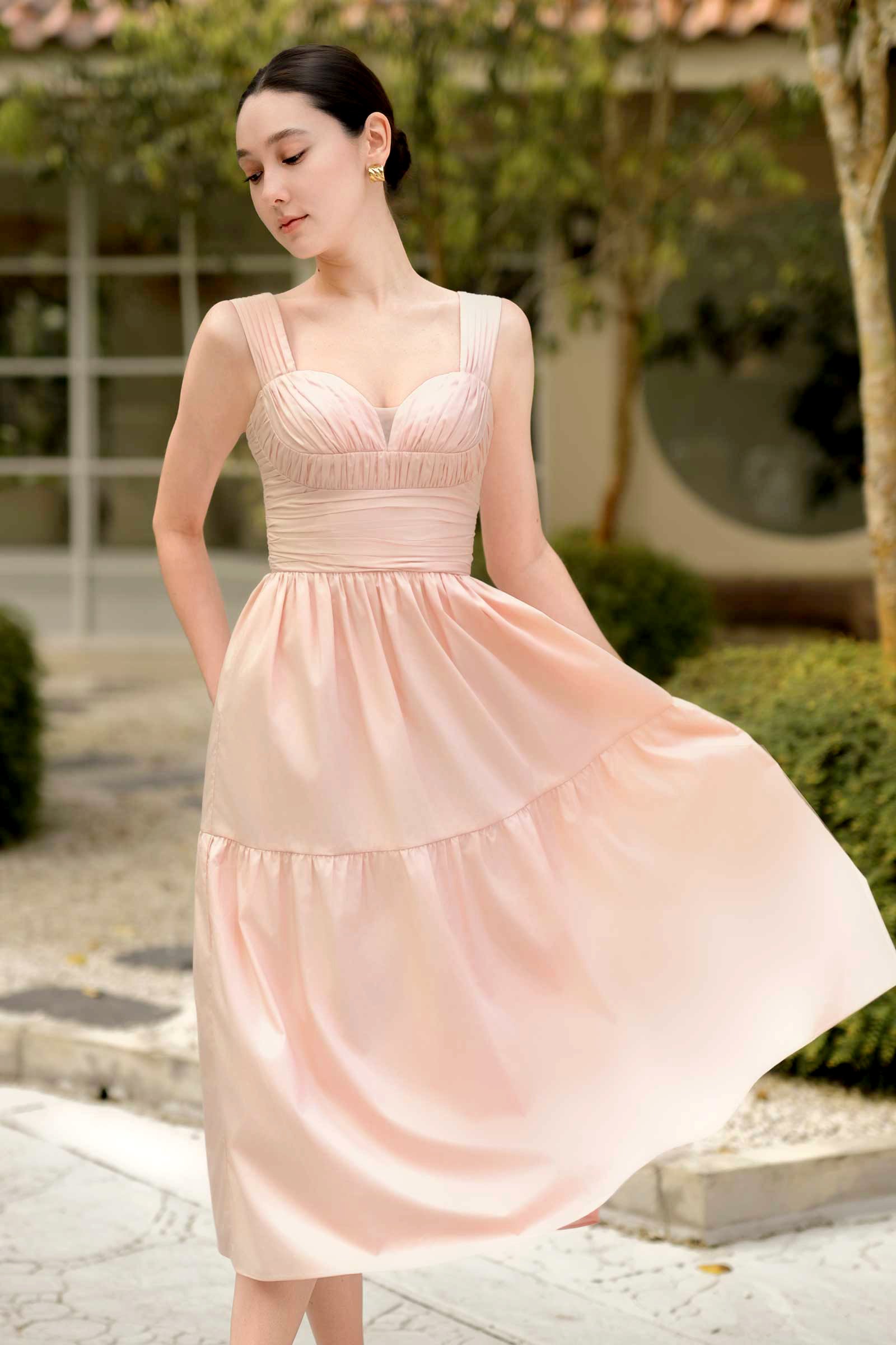 Damiecaq Padded Sundress (Pink) M / Pink Damiecaq Padded Sundress (Pink) M / Pink