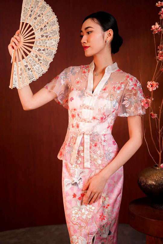 Mei Ying Qipao (Pink)
