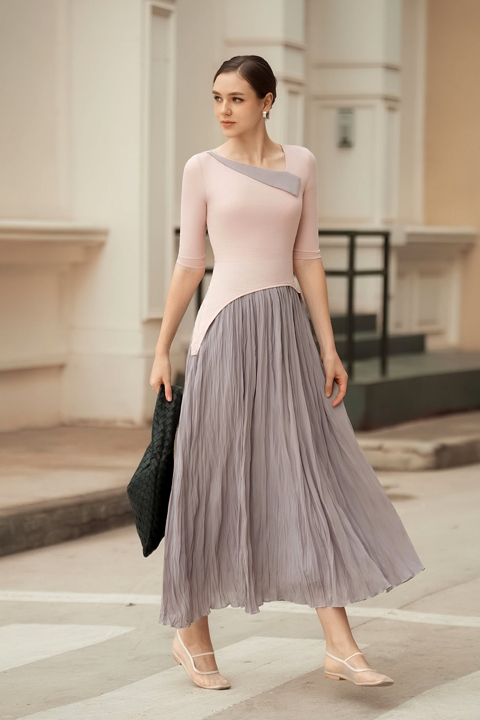 Ellear Dress (Blush+Mauve)