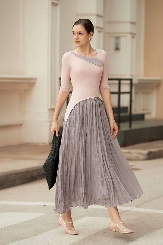 Ellear Dress (Blush+Mauve)
