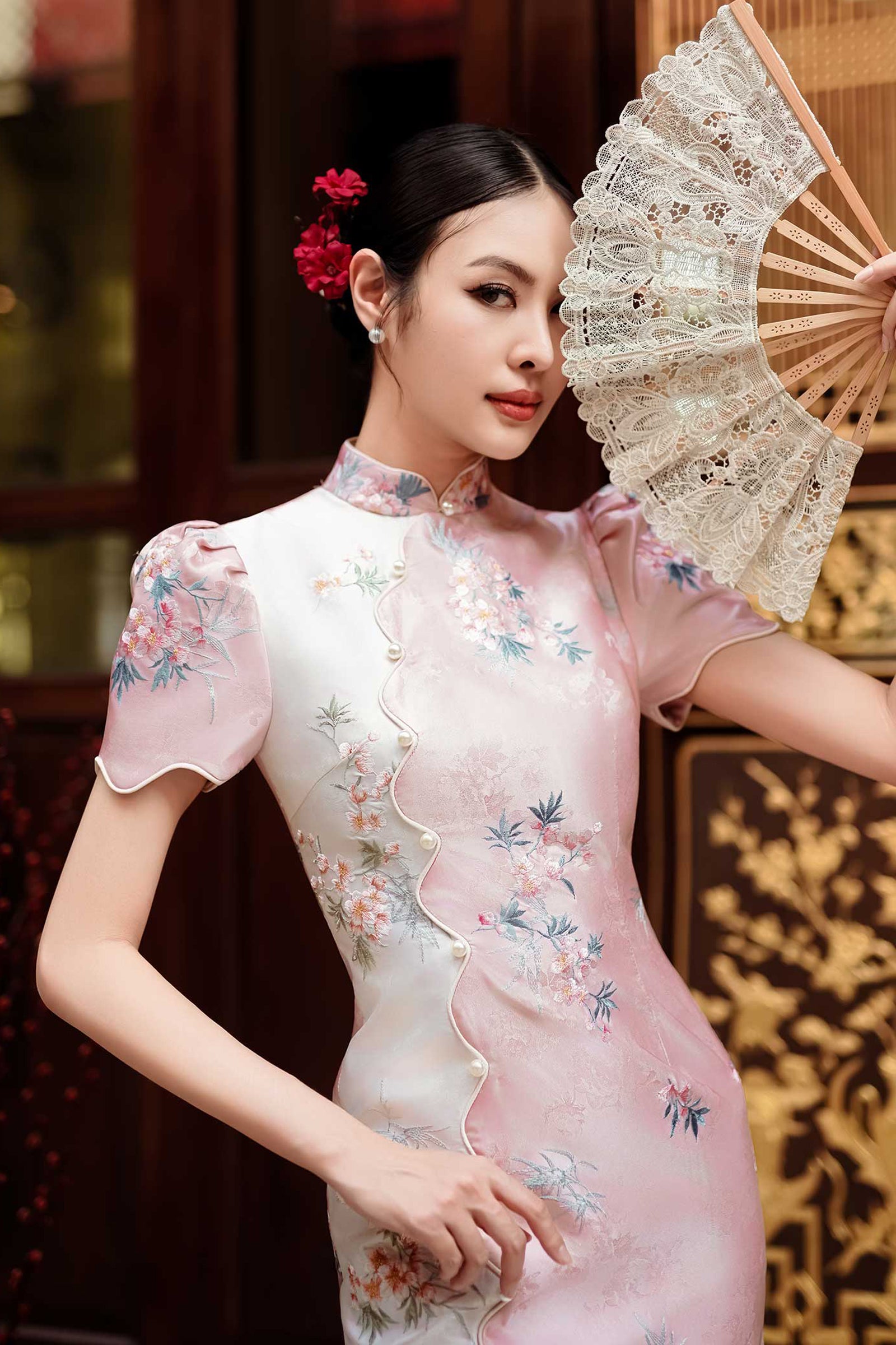 Aurielle Qipao (Pink)