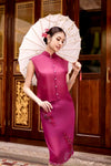 Soralis Silk Qipao Top (Ruby Red)