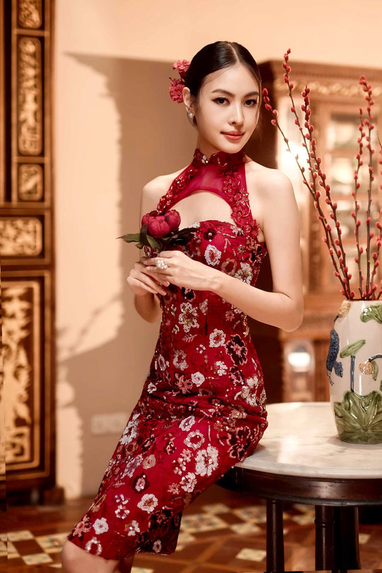 Jin Xuen Qipao (Ruby Red)