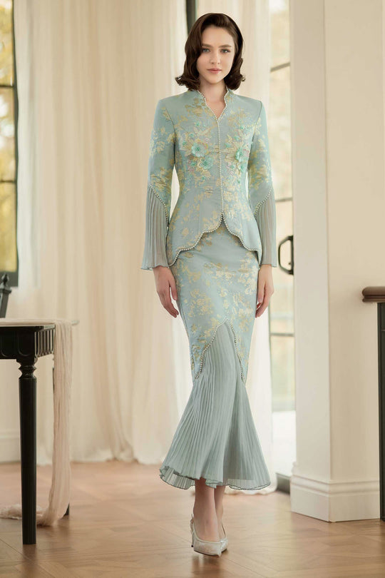 Rosabella Kebaya Set (Celadon Pearl)