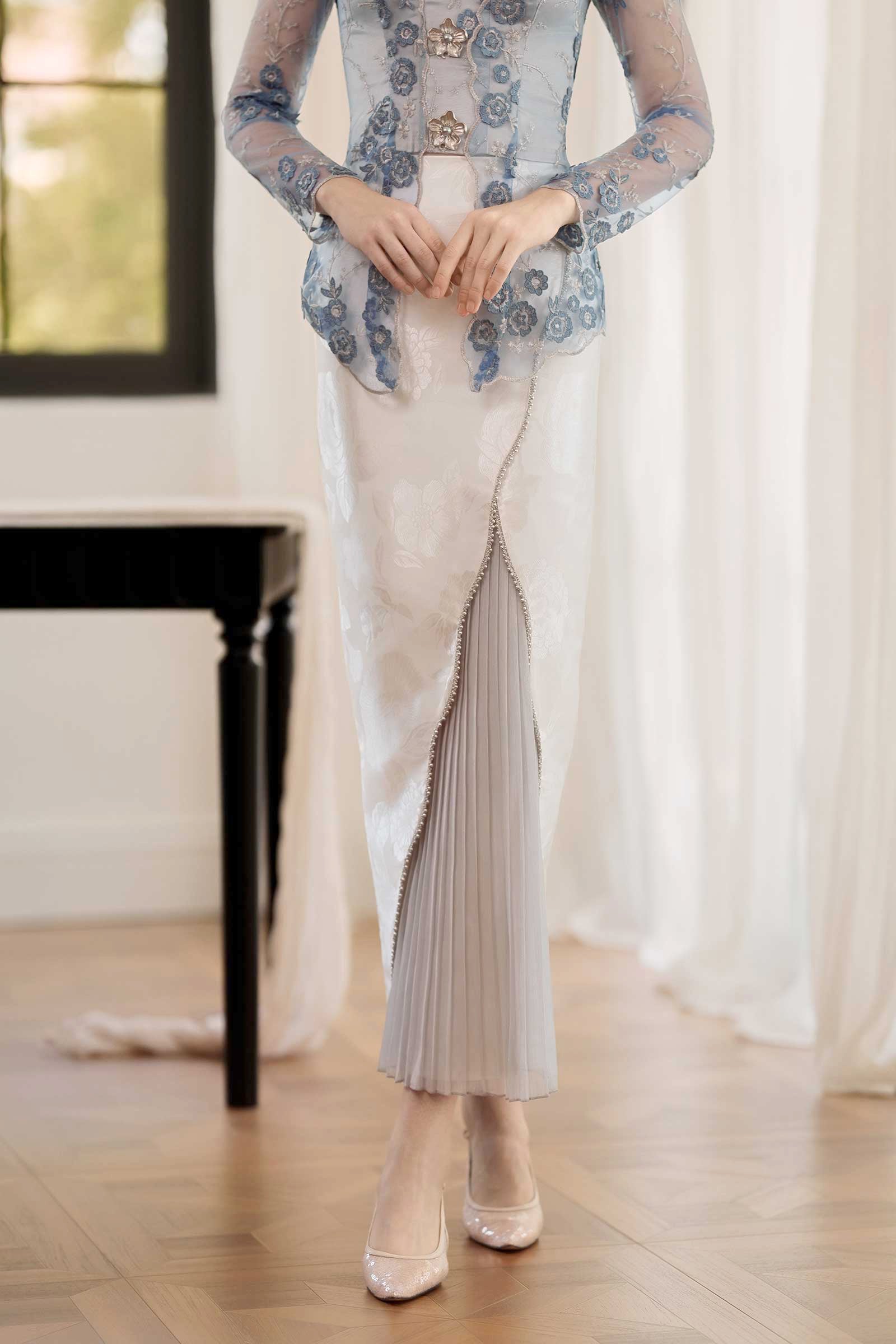 Mawar Kebaya Set (Blue)