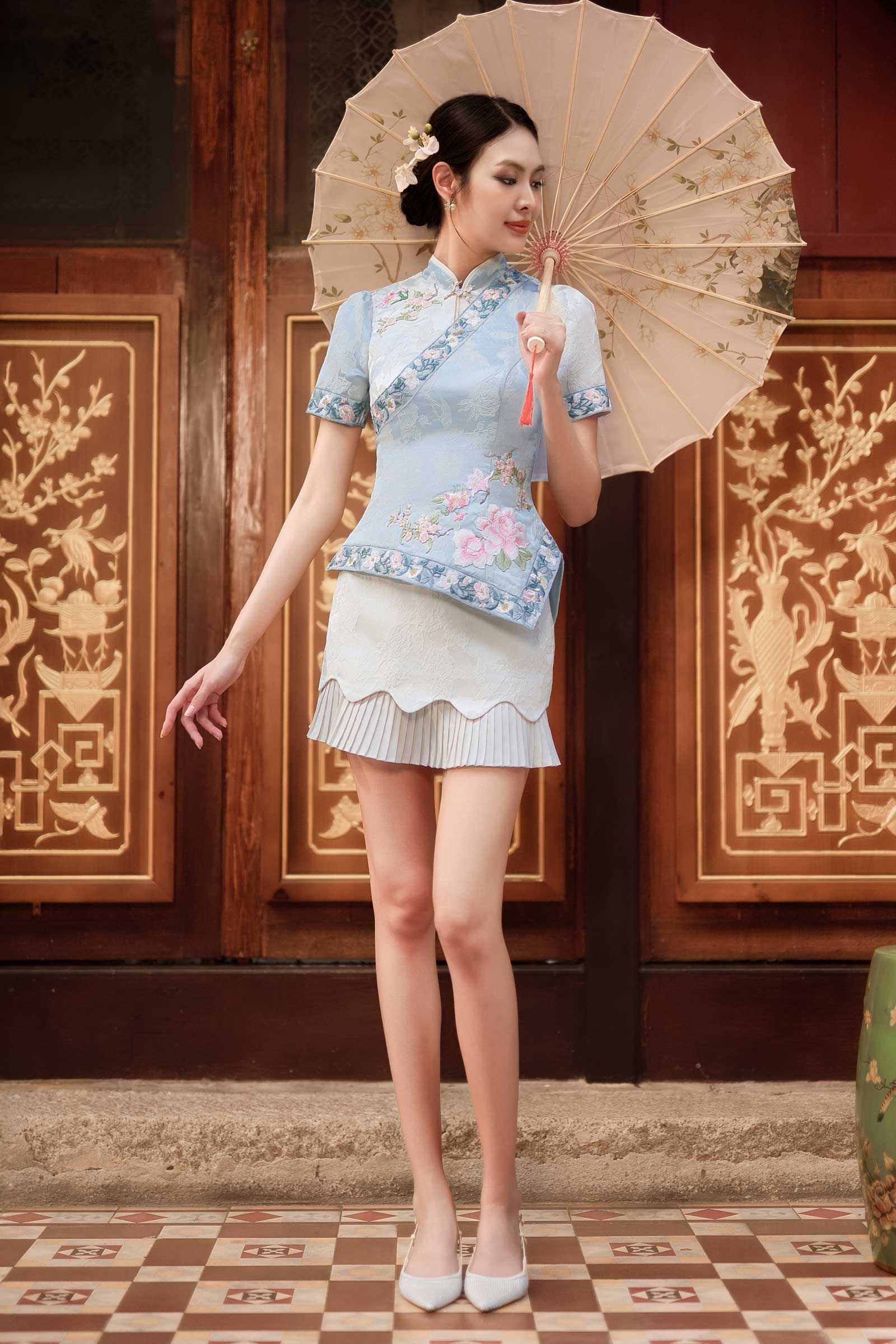 BACKORDER Qinghua Skort (Cream)