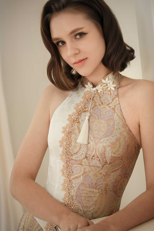 Aurelia Qipao Top (Gold)