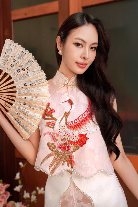 BACKORDER Feng Ning Qipao Top (Pink)