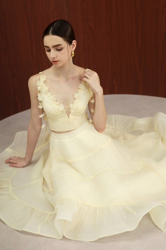 Elara Padded Top (Cream)