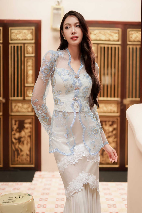 Sorella Kebaya Top (Baby Blue)