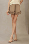 Liora Ruffle Shorts (Mocha)