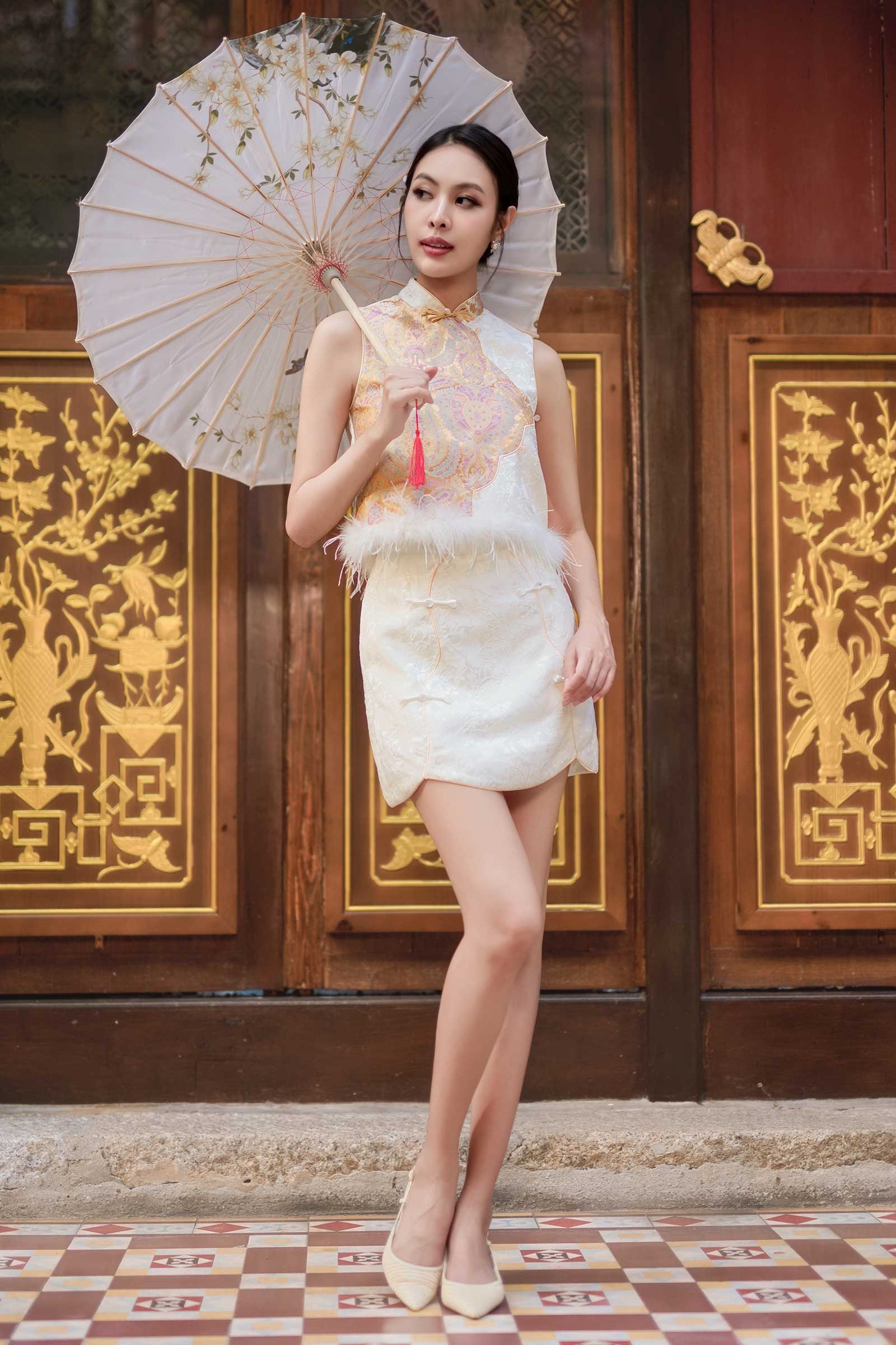 BACKORDER Isolde Skort (White)