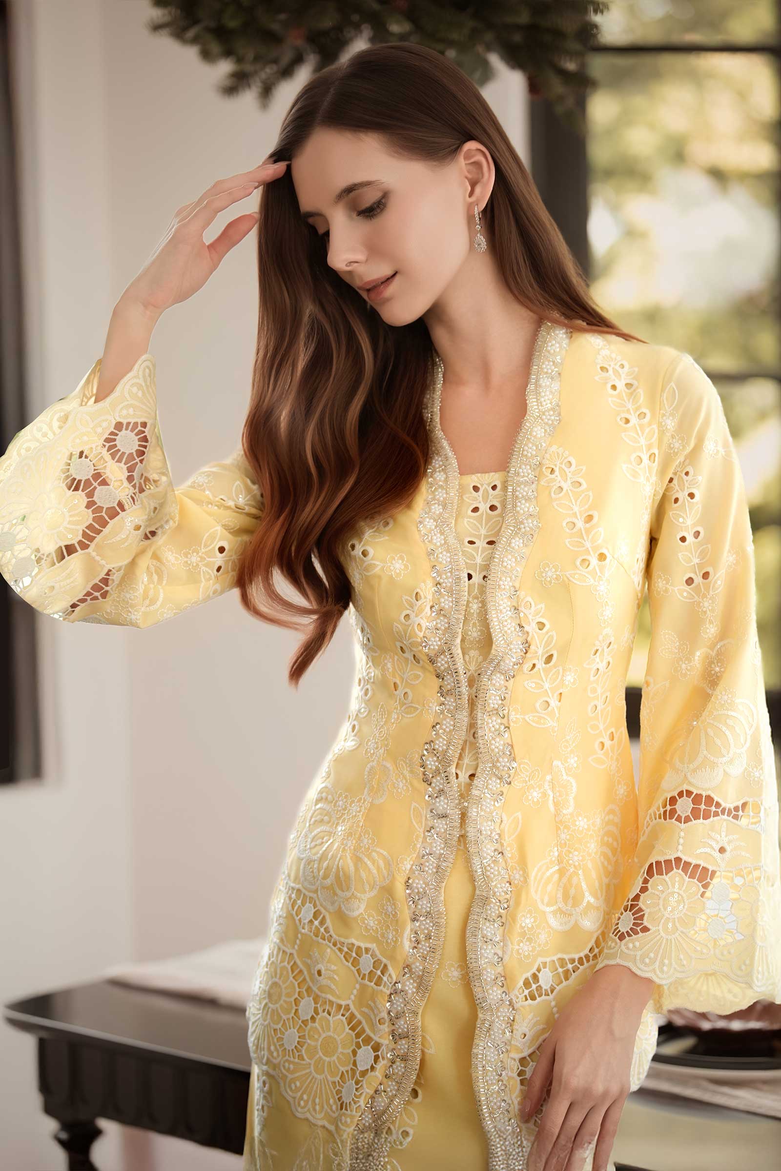 Embun Kebaya Top (Yellow)