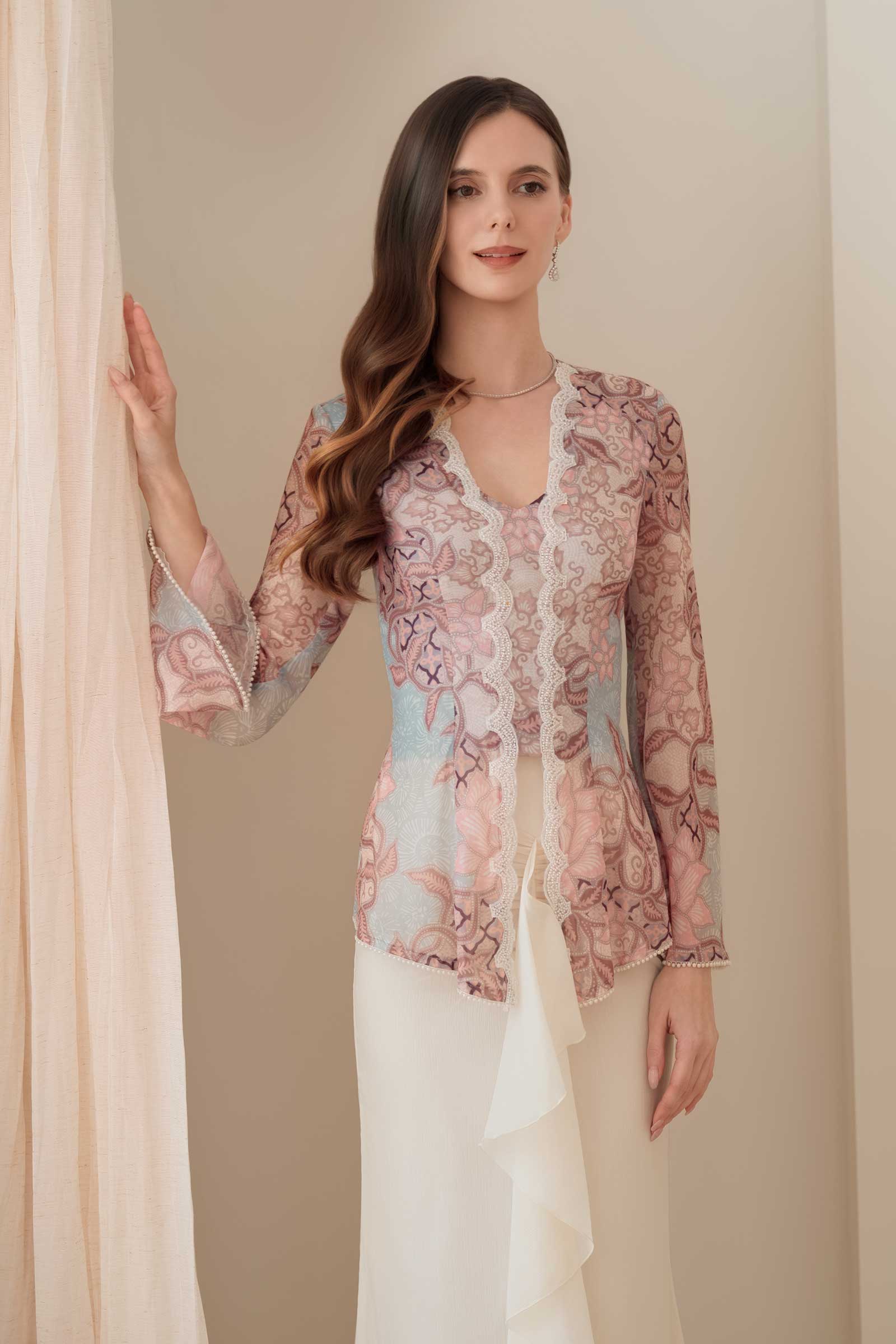 Lotus Kebaya Top (Pink)