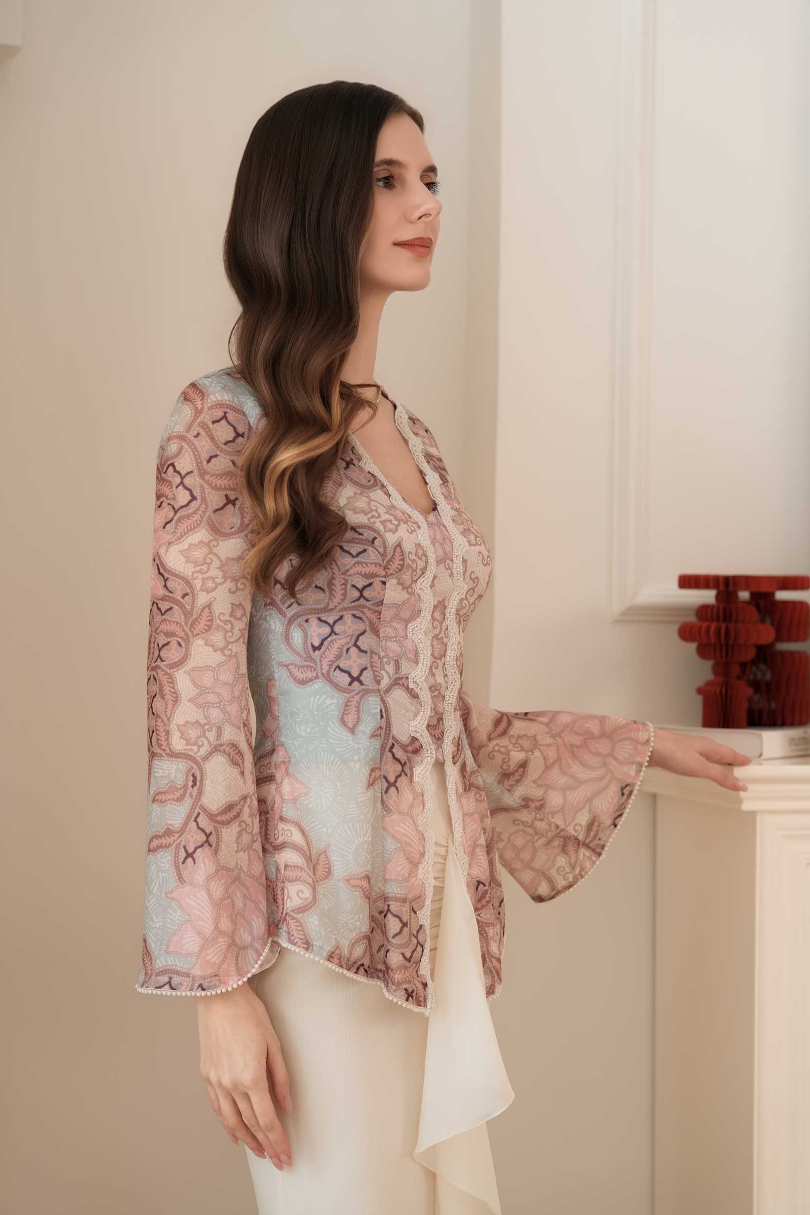 Lotus Kebaya Top (Pink)