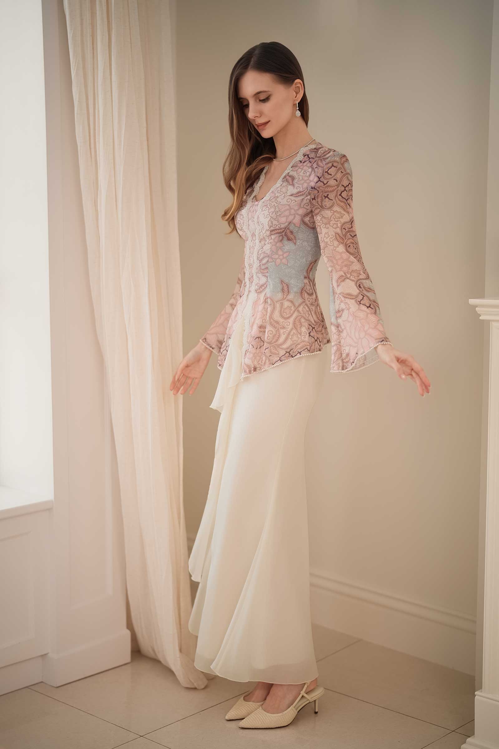 Lotus Kebaya Top (Pink)