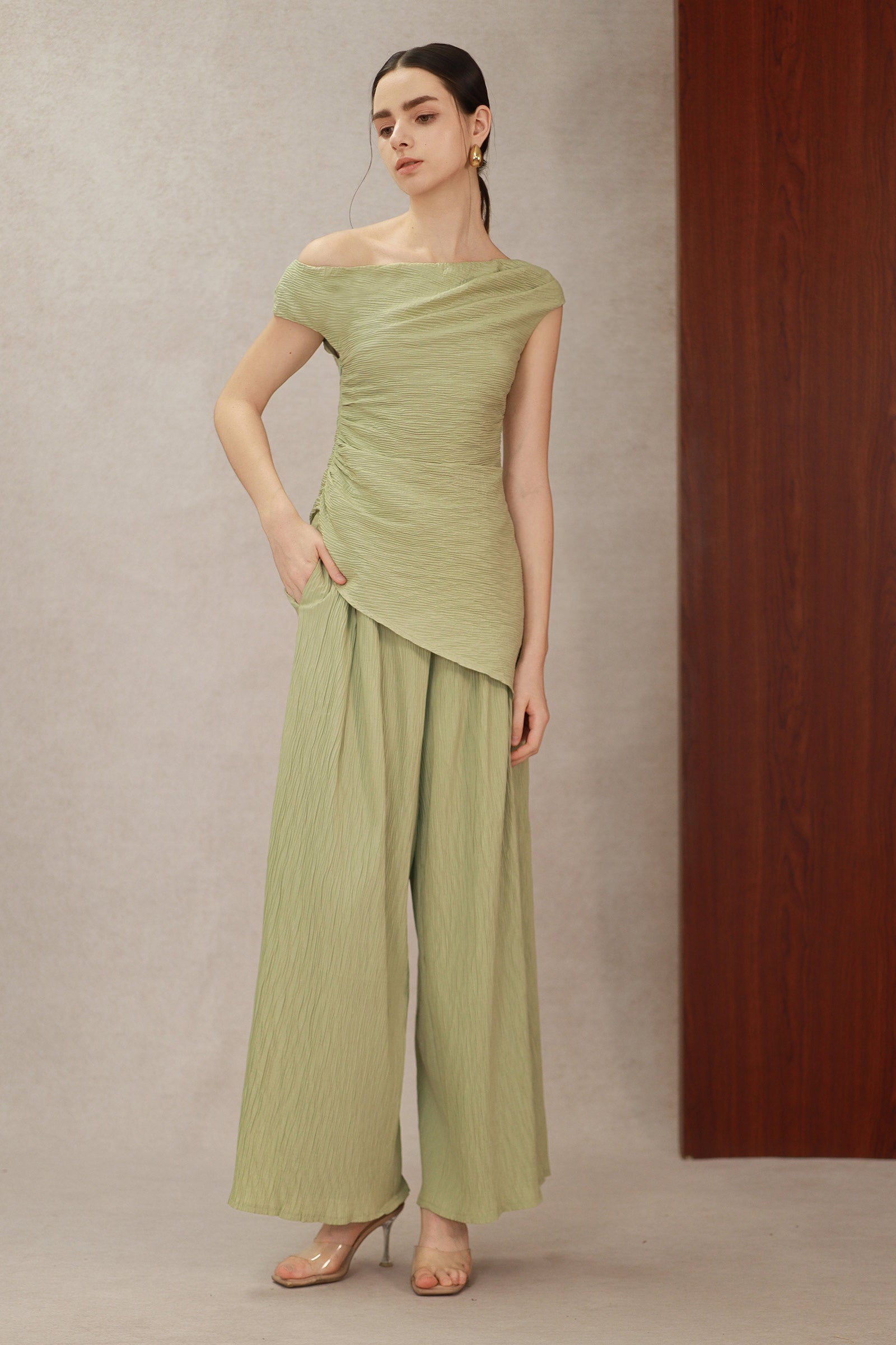 Liora Drape Top (Sage)