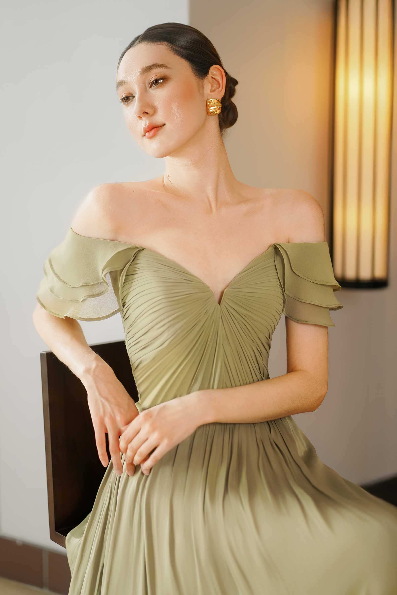 Darique Corset Padded Top (Sage)