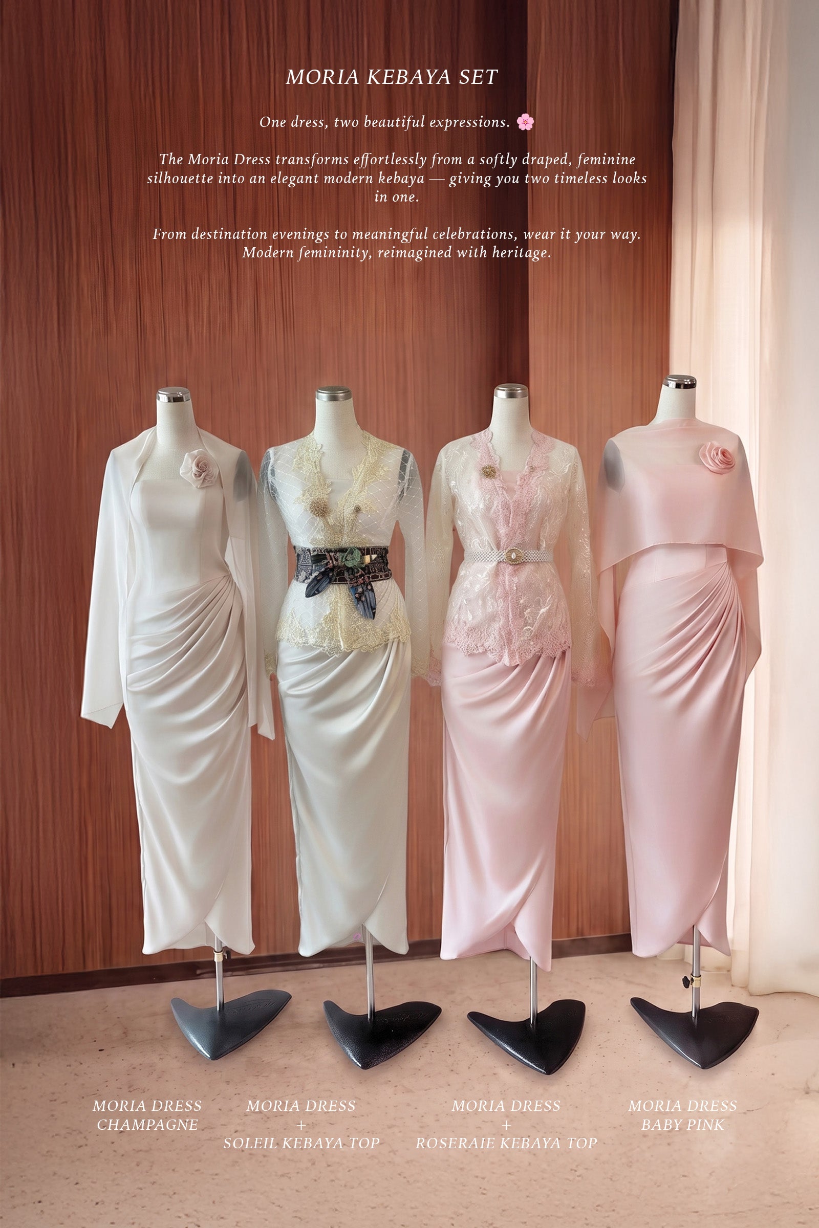 Moria Kebaya Set (Pink)