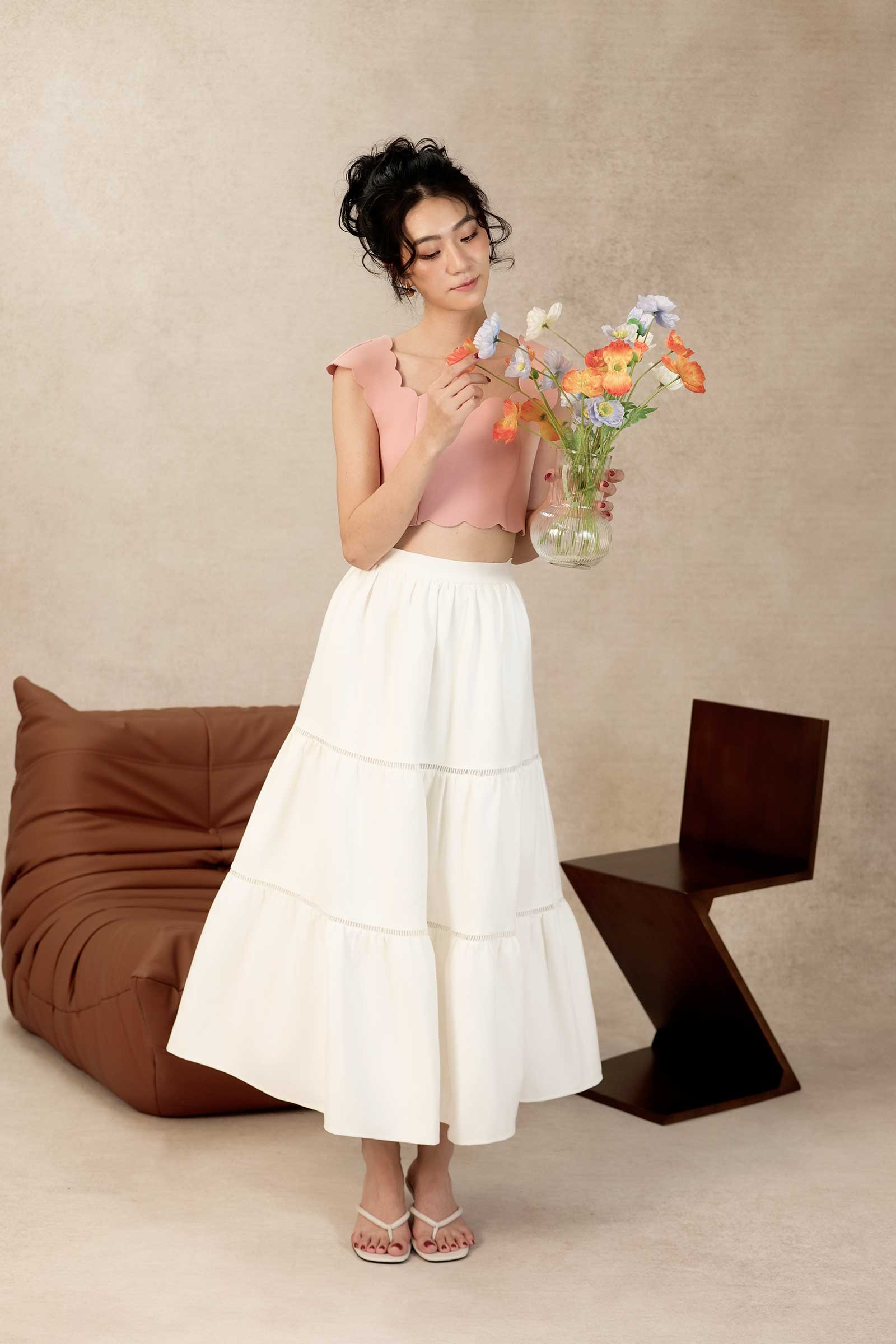 Devaya Scallop Top (Coral)