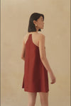 Maia Dress (Merlot Red)