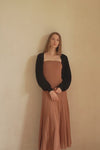 Phyllo Midi Knit Dress (Chesnut)