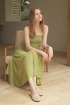 Phyllo Midi Knit Dress (Leaf)