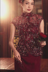 Evelia Qipao Top (Red)