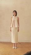 Jaded Midi Skirt (Porcelain Cream)