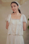 Solène Broderie Top (White)