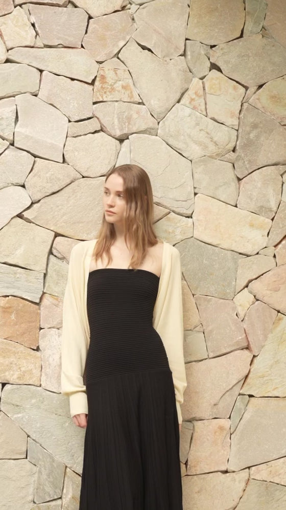 Beth Cropped Knit Overlay (Curd)