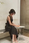 Veya Linen Polka Dress (Black)