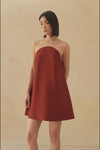 Maia Dress (Merlot Red)