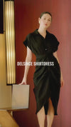 Delsince Shirt Dress (Black)