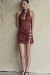 Maya Qipao (Russet)
