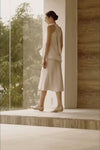 Evean Silk Satin Pants (Champagne)