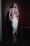 Rose Modern Kebaya Set (White)