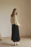 Beth Cropped Knit Overlay (Curd)