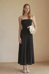 Phyllo Midi Knit Dress (Black)