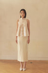 Jaded Midi Skirt (Porcelain Cream)