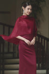 NEW Elaris Multiway Silk Cape (Red) (NON RETURNABLE)