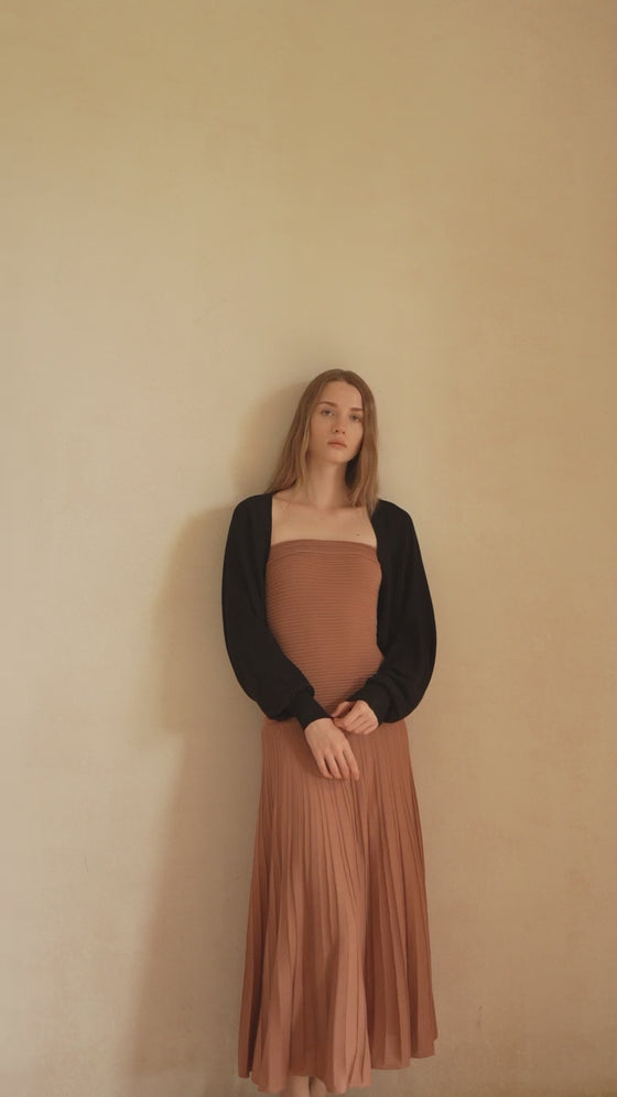 Phyllo Midi Knit Dress (Chesnut)