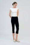 Sienne Belted Capri Pants (Black)