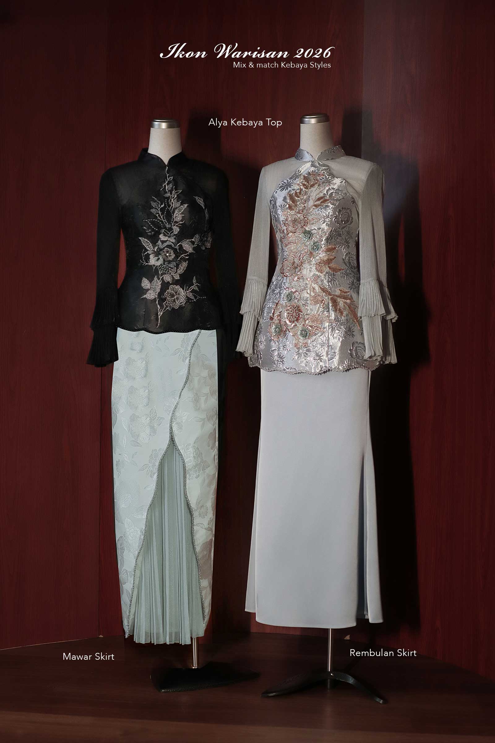 Alya Kebaya Top (Black)